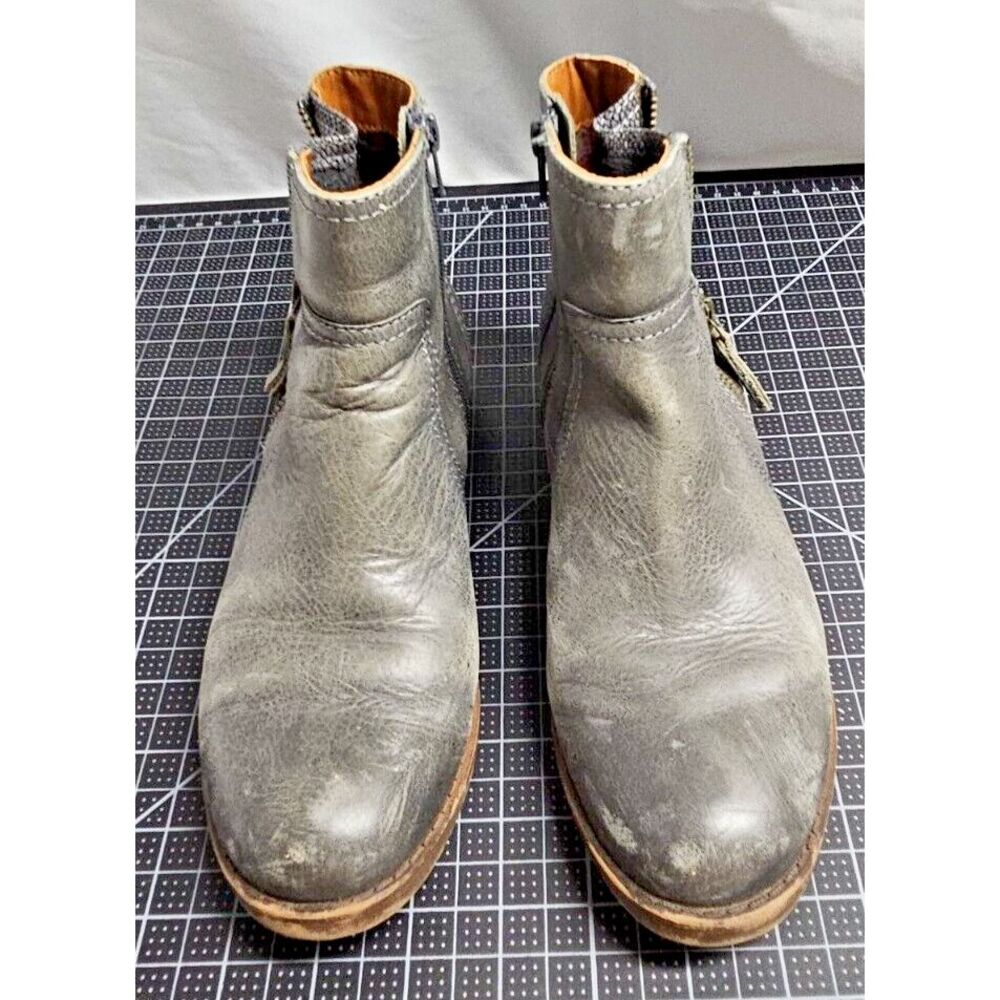 Comfortiva Val woman US 6.5M leather upper size zip ankle boots grey